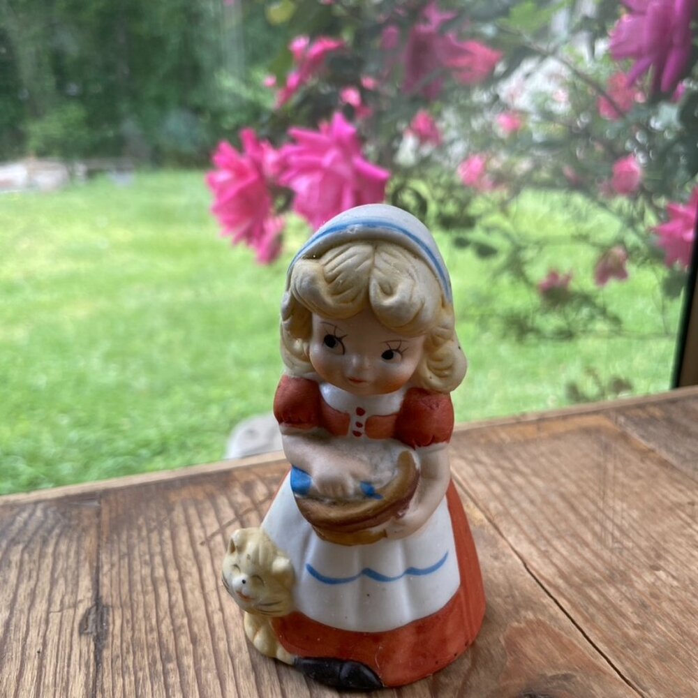Vintage Jasco Adorabelles Bell Jasco Milk Maid Bell Bisque Bell Figurine